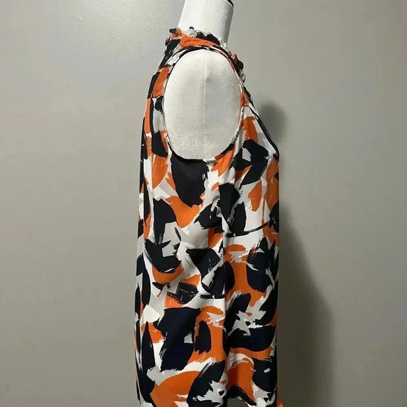 Banana Republic Print  Drapery Classic Ruffle Collar Tank - Picture 5 of 9